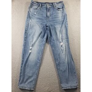 Lucky Brand Jeans Women's 10 Long Mom Drew High Rise Distressed Stretch 30x29